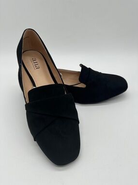 a.n.a. Women's Slip On Square Toe Flats Black